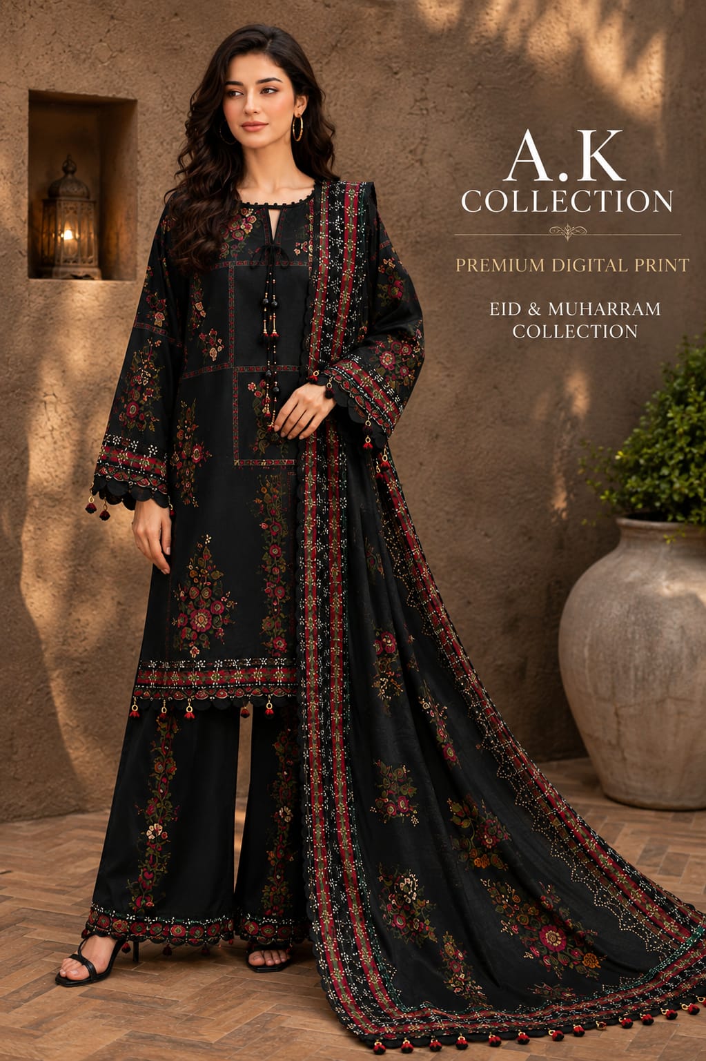 3pc printed silk