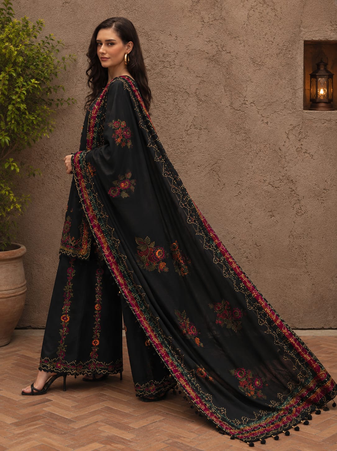 3pc printed silk